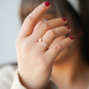 تصویر مدل انگشتر طلا نگین دار R003 انگشتر طلا نگین دار کد R003