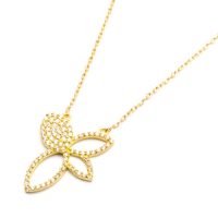 گردنبند طلا طرح گل N012