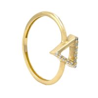 انگشتر طلا طرح مثلث کد R032