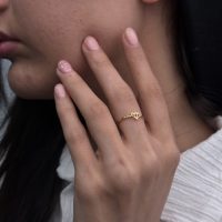 انگشتر طلا طرح الماس کد R046