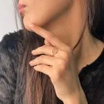 انگشتر طلا طرح دایره کد R061