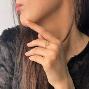 انگشتر طلا طرح دایره کد R061
