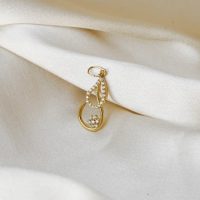 پلاک طلا نگین دار طرح قطره کد P033