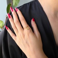 انگشتر طلا تیفانی طرح قلب کد R063