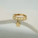 انگشتر طلا طرح ستاره کد R066