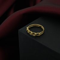 انگشتر طلا طرح طناب کد R071