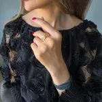 انگشتر طلا طرح پاپیون کد R070