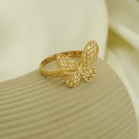 انگشتر طلا طرح پروانه کد R069