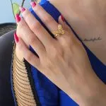 انگشتر طلا طرح پروانه کد R069