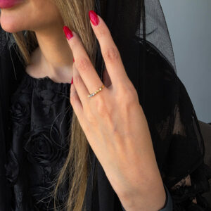 انگشتر طلا گوی دار کد R076