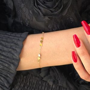 تصویر مدل دستبند طلا دایره ایی کد B040 دستبند طلا دایره ایی کد B040
