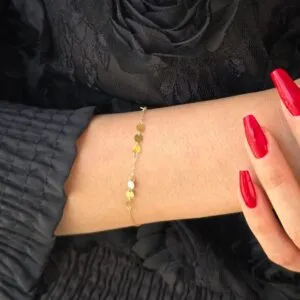 دستبند طلا دایره ایی کد B040