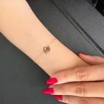 دستبند طلا طرح love کد B041