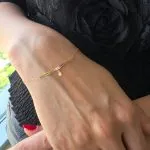 دستبند طلا طرح اشک کد B038