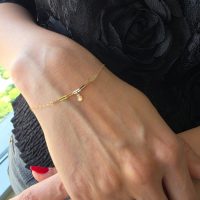 دستبند طلا طرح اشک کد B038