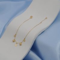 دستبند طلا طرح قلب و ستاره کد B042