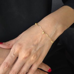 تصویر مدل دستبند طلا گوی دار کد B043 دستبند طلا گوی دار کد B043