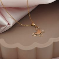 پلاک طلا طرح پروانه کد P044