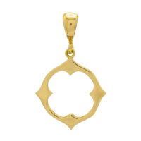 پلاک طلا مربعی طرح گل کد P040
