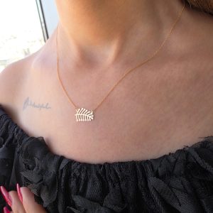 گردنبند طلا طرح برگ کد N141