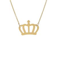 گردنبند طلا طرح تاج کد N113