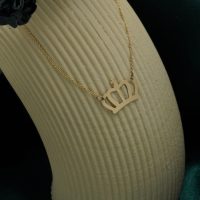 گردنبند طلا طرح تاج کد N113
