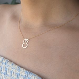 گردنبند طلا طرح خرگوش کد N161