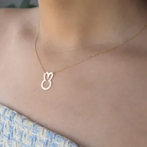 گردنبند طلا طرح خرگوش کد N161