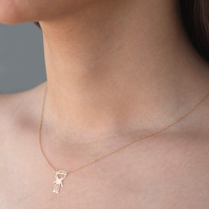 گردنبند طلا طرح دختر کد N118