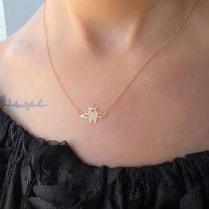 گردنبند طلا طرح دندان کد N150