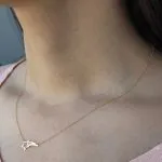 گردنبند طلا طرح ستاره دنباله دار کد N127