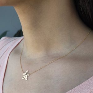 گردنبند طلا طرح ستاره کد N133