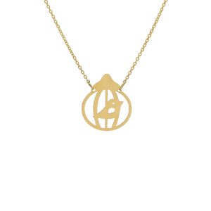 گردنبند طلا طرح قفس کد N145