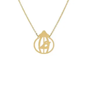 گردنبند طلا طرح قفس کد N145