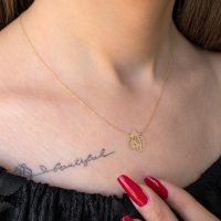 گردنبند طلا طرح قفس کد N145