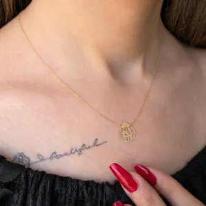گردنبند طلا طرح قفس کد N145