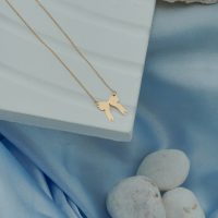 گردنبند طلا طرح پاپیون کد N104