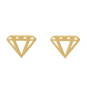 گوشواره طلا طرح الماس کد E019