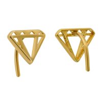 گوشواره طلا طرح الماس کد E019