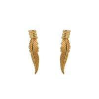 گوشواره طلا طرح برگ کد E022