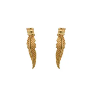 گوشواره طلا طرح برگ کد E022