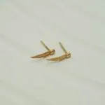گوشواره طلا طرح برگ کد E022