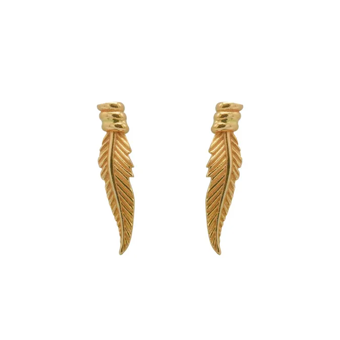 گوشواره طلا طرح برگ کد E022