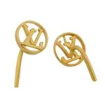 گوشواره طلا طرح لویی ویتون کد E012