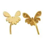 گوشواره طلا طرح پروانه کد E013