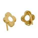 گوشواره طلا طرح گل کد E020