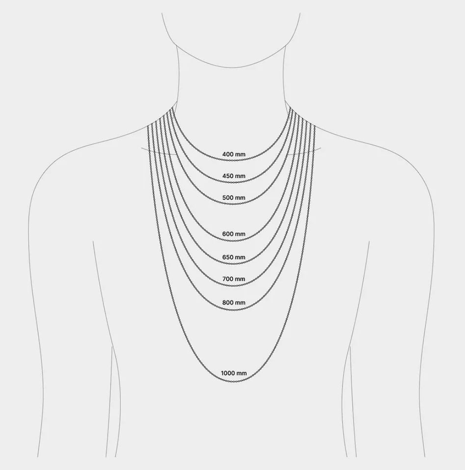 راهنما تعیین سایز گردنبند